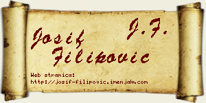 Josif Filipović vizit kartica